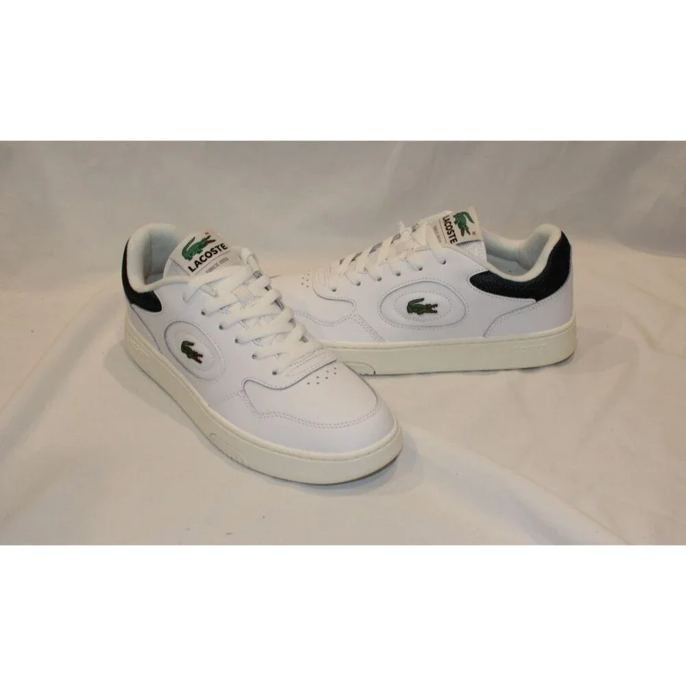 Lacoste Lineset Leather Sz 11 Men's White/Dark Green Lifestyle Sneakers 223 NEW